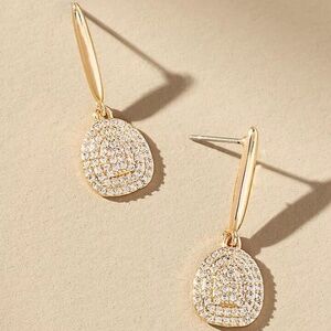 NWT ANTHROPOLOGIE CLEAR CRYSTAL DROP EARRINGS